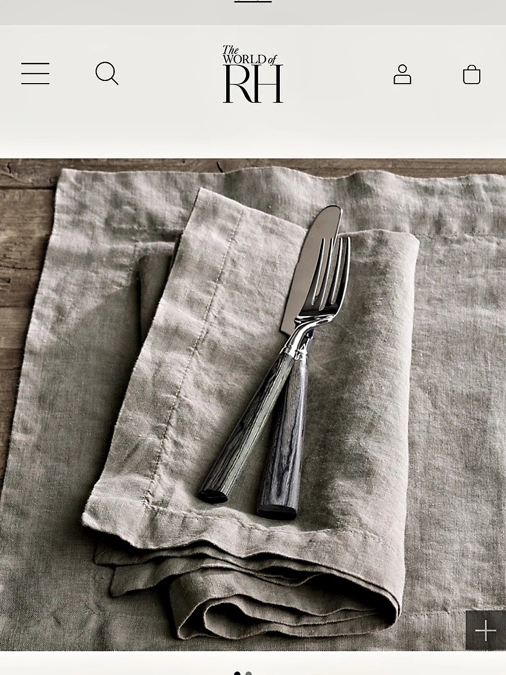 Restoration Hardware Belgian Linen Napkin Set of 4